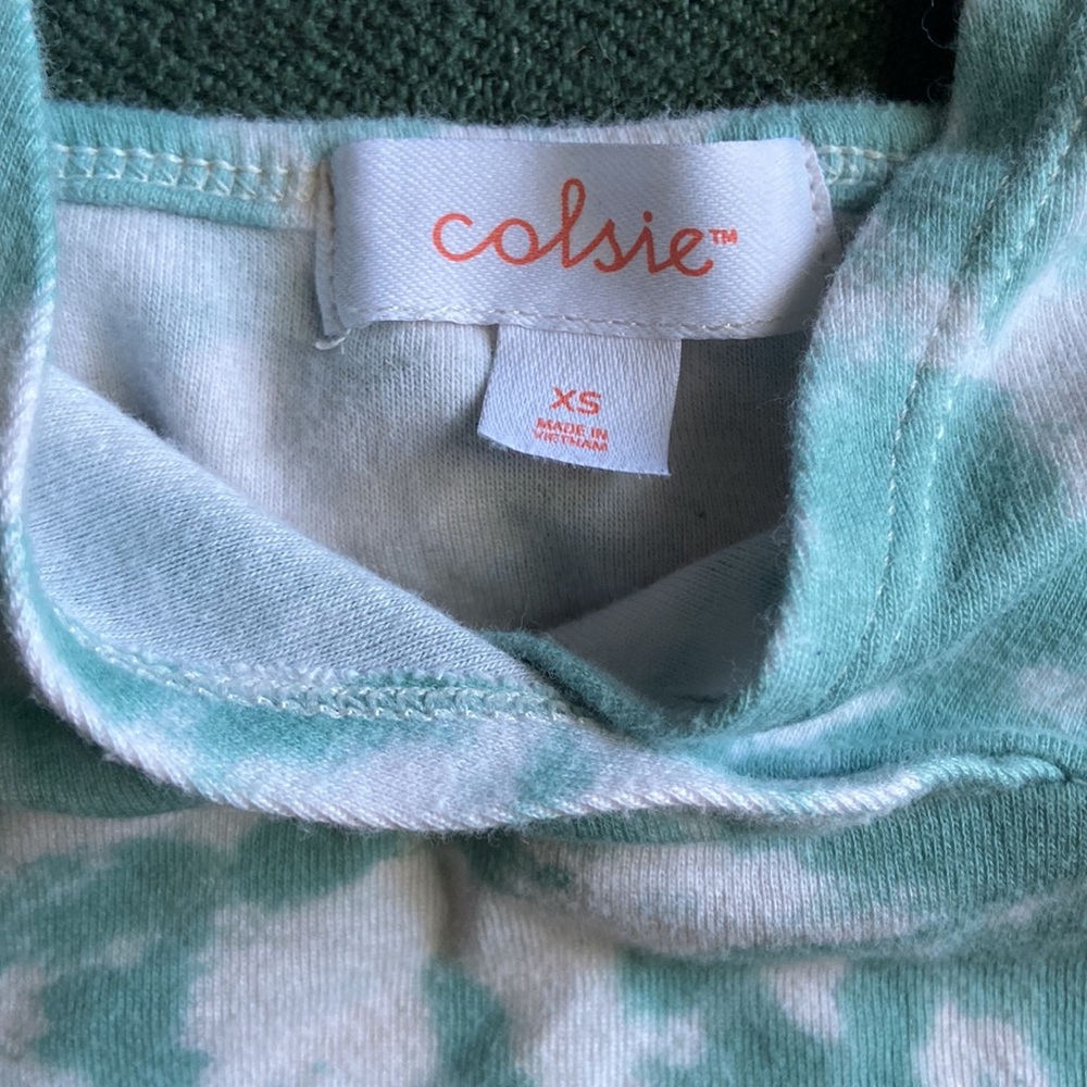 Colsie blue and white tie dyed crop top bralette - Picture 2 of 3